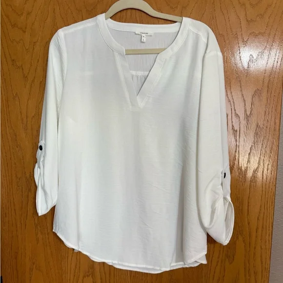 3 Maurice’s brand 3/4 length Atwood Popover Blouses, size large, gently worn. - Picture 5 of 14